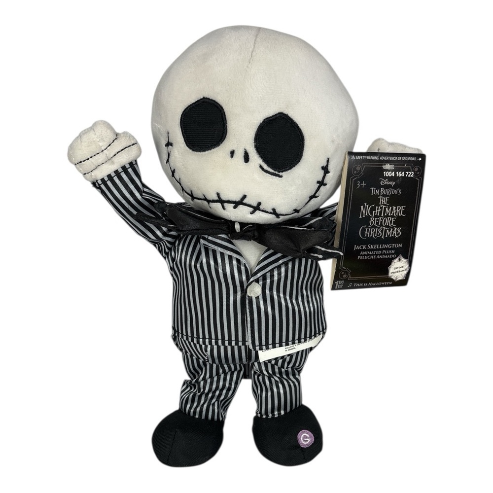 Gemmy Nightmare Before Christmas Animated Dancing Jack Skellington Plush Disney